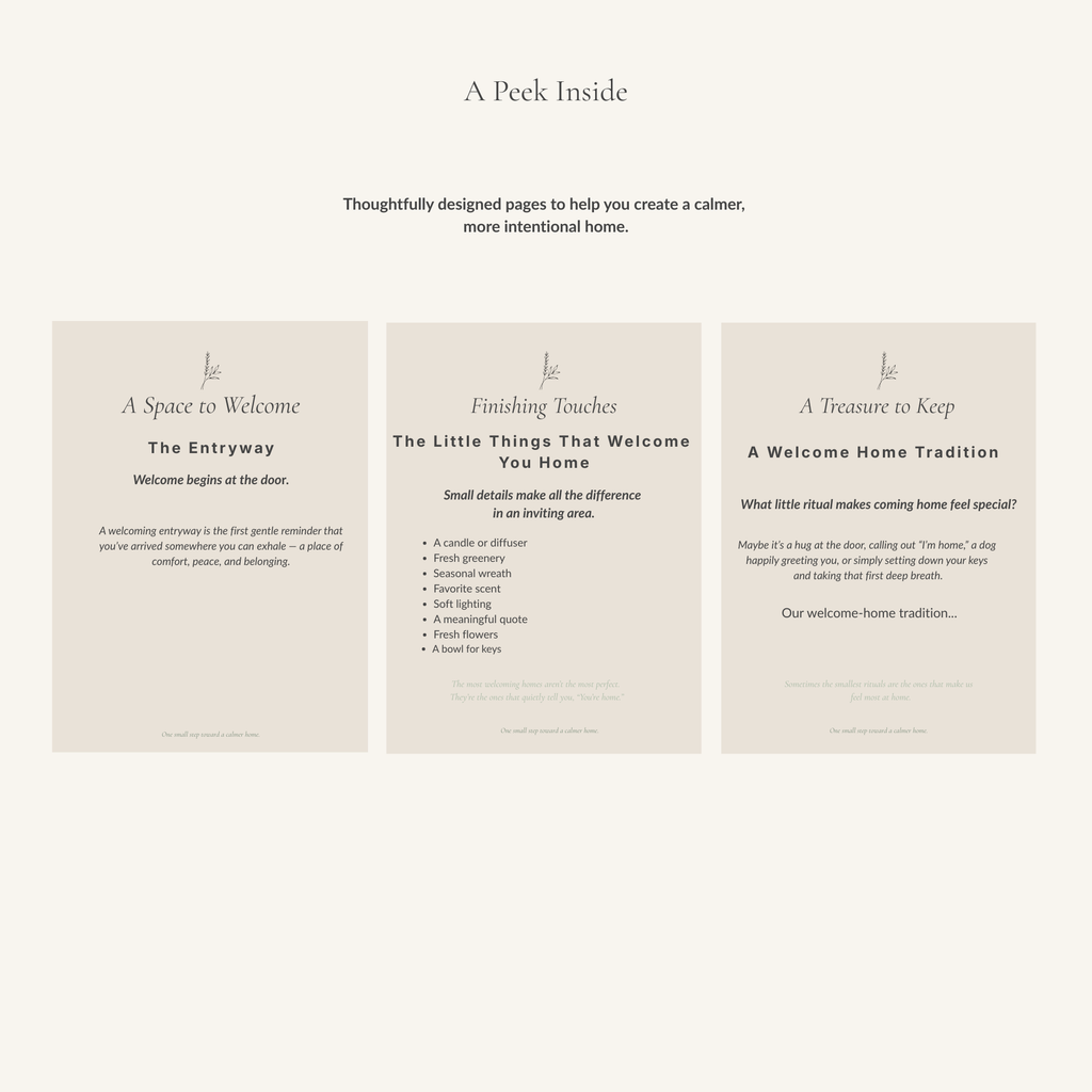 The Calm Home Planner