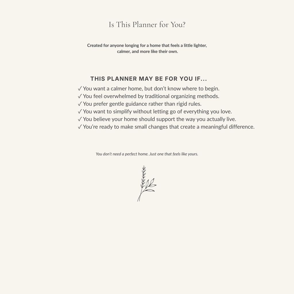 The Calm Home Planner